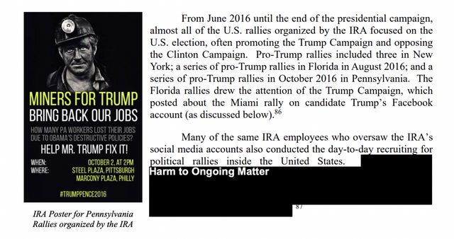 'Miners for Trump' rally poster (Internet Research Agency)