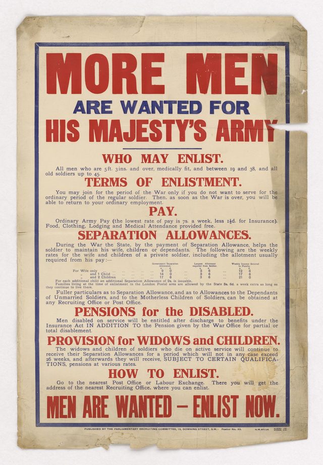 More Men Are Wanted for His Majesty's Army (Poster No. 33)