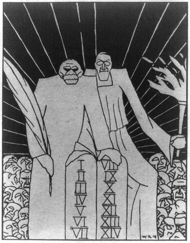 "Propheten einer neuen Welt" (Nebelspalter cartoon, 1918)