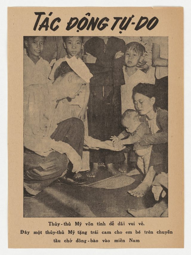 Operation Freedom small poster 224f: cheerful sailor and orange (Vietnamese poster distributed in Saigon)