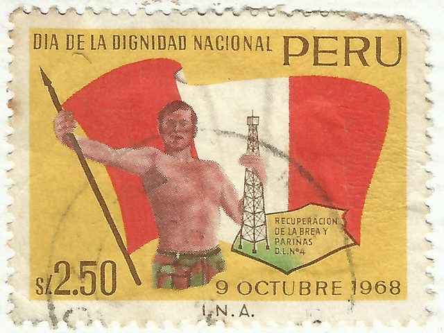Día de la Dignidad Nacional: Recuperación de La Brea y Pariñas (Peruvian stamp, 2.50 soles)