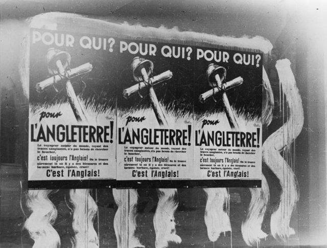 Pour qui? Pour l'Angleterre! (German anti-British posters, France)
