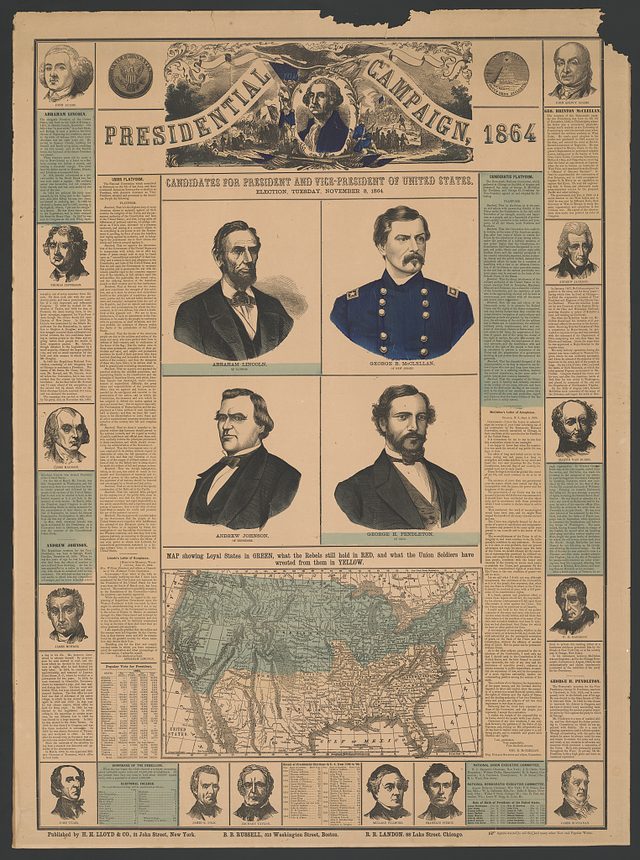 Presidential campaign, 1864. Candidates for President and Vice-President