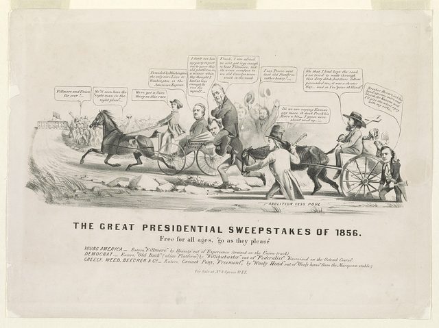 "The Great Presidential Sweepstakes of 1856" (Currier)