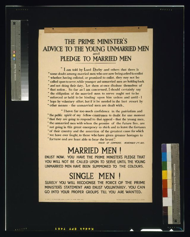 The Prime Minister's Advice to the Young Unmarried Men and Pledge to Married Men