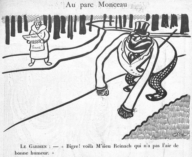 Psst...!, page (Paris, 31 December 1898): "Au parc Monceau" (In the Parc Monceau)