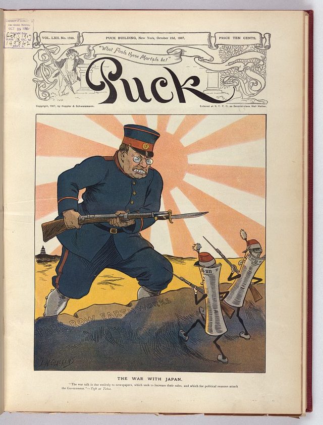 "The War with Japan" (Puck cover, 23 October 1907)