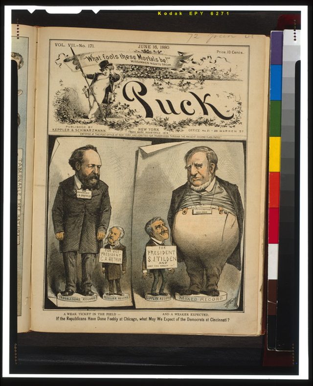 A Weak Ticket in the Field and a Weaker Expected (Puck cover, 16 June 1880)