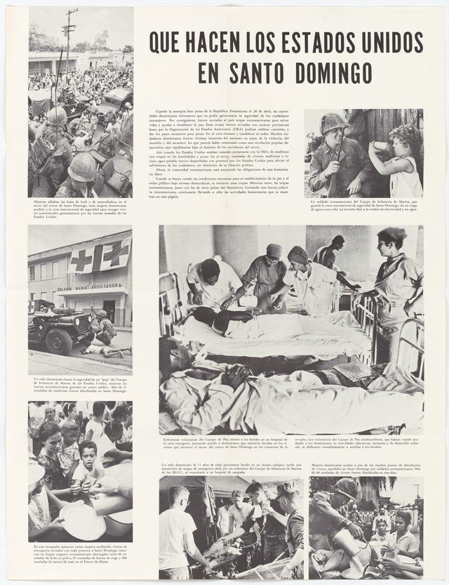 Que hacen los Estados Unidos en Santo Domingo (What the U.S. Is Doing in Santo Domingo; Spanish poster distributed in Mexico City)