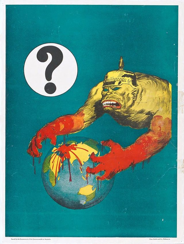 ? (The German Ogre), Norman Lindsay recruiting poster