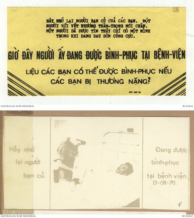 Hãy nhớ lại người bạn cũ (Remember Your Former Comrade), leaflet ATF-022-70