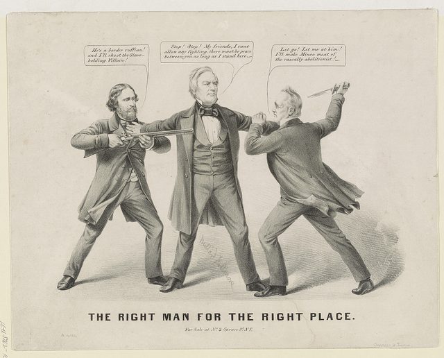 "The Right Man for the Right Place" (Currier, 1856)