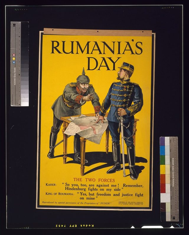 Rumania's Day, poster for the Central Committee for National Patriotic Organisations, London, [1918]