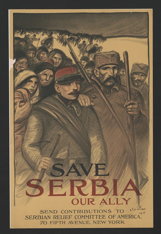 Save Serbia our ally: Serbian Relief Committee of America poster