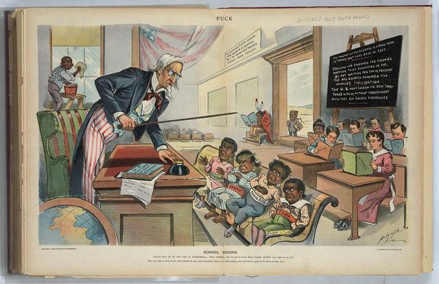 "School Begins" (Puck, 1899)