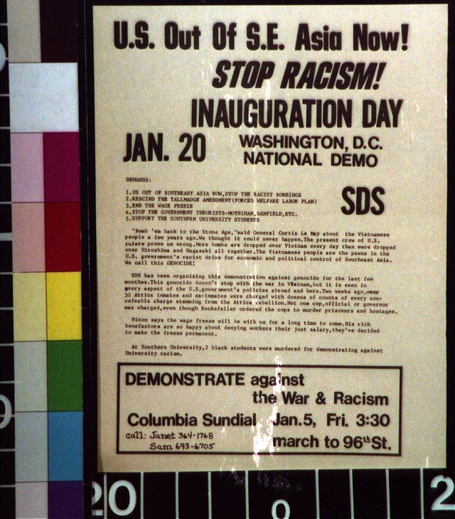 U.S. out of S.E. Asia now! Stop racism! Inauguration Day, Jan. 20, Washington, D.C.