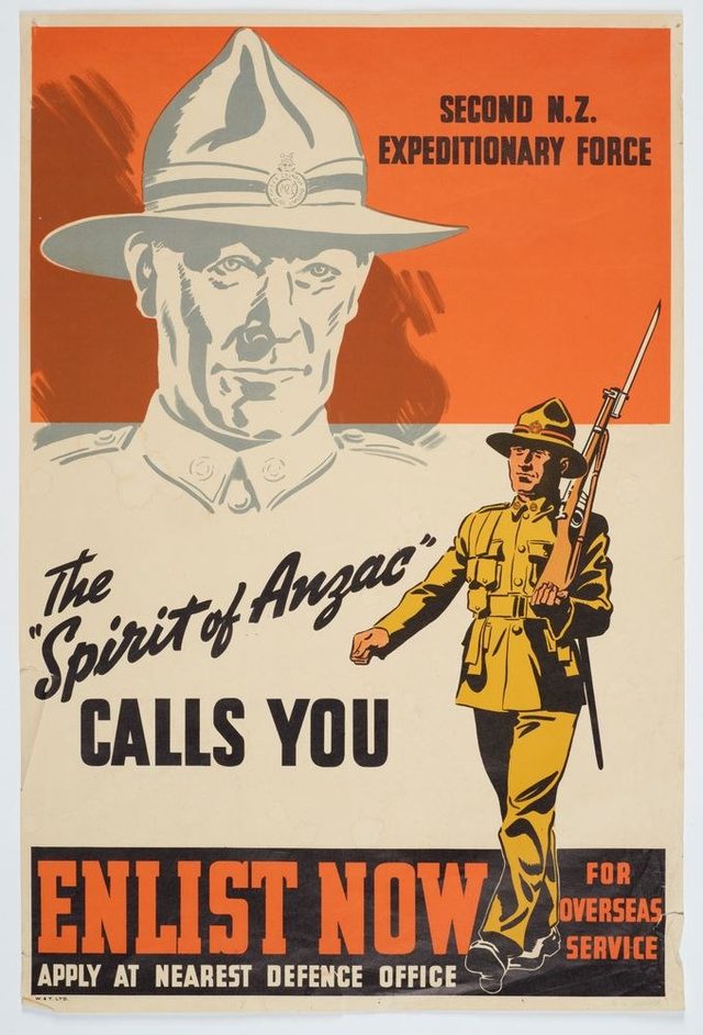 The "Spirit of Anzac" Calls You: Enlist Now for Overseas Service (Second N.Z. Expeditionary Force)