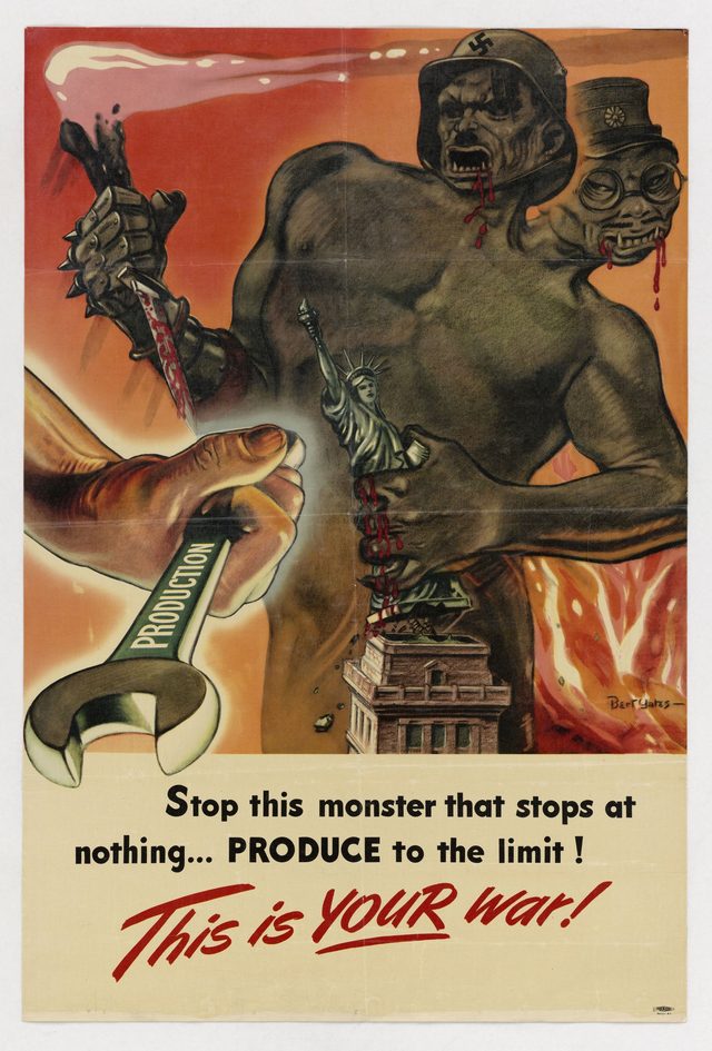 Stop this monster that stops at nothing... Produce to the limit! This is your war!