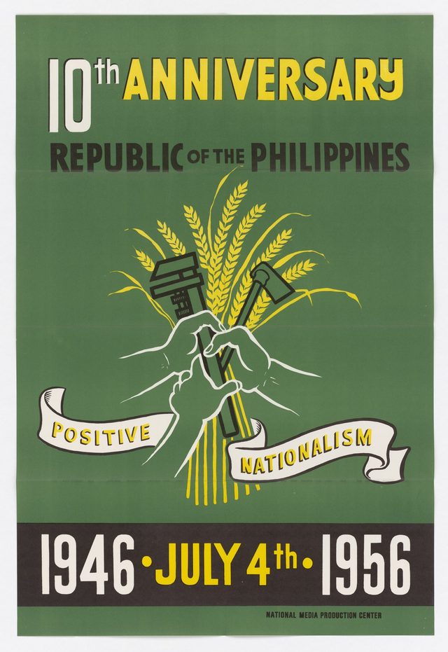 10th Anniversary, Republic of the Philippines (English poster distributed in Manila)