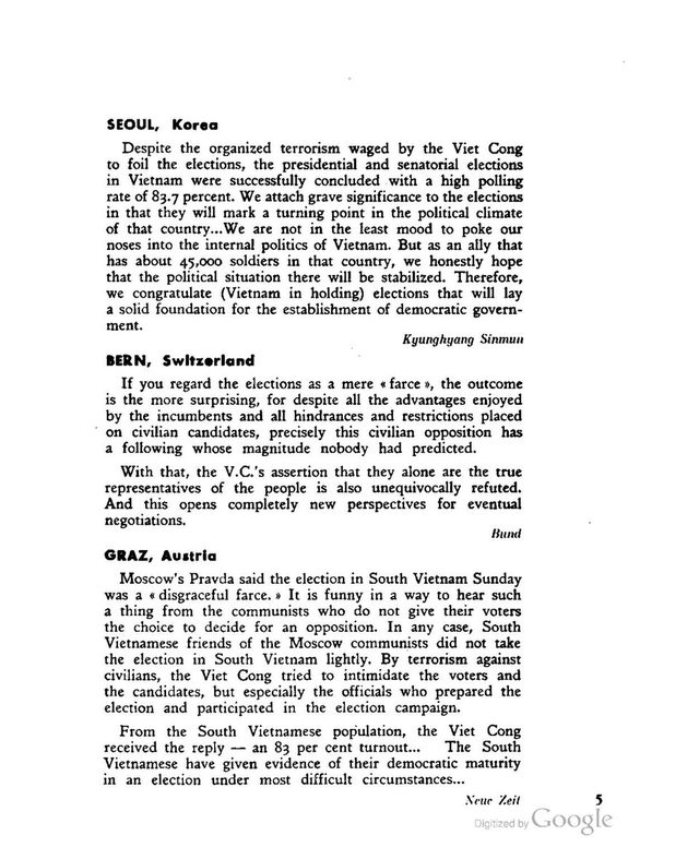 The People Vote: The World Press Appraises Vietnam's National Elections (Vietnam Through Foreign Eyes, No. 5), page 5