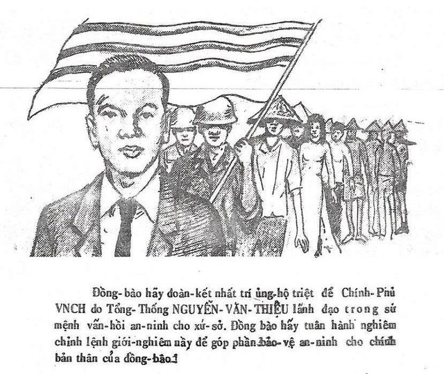 Ủng hộ Chính phủ do Tổng thống Nguyễn Văn Thiệu lãnh đạo (Support the Government Led by President Nguyen Van Thieu): curfew leaflet, 1968