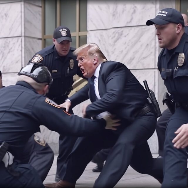 AI-generated image of Donald Trump being arrested
