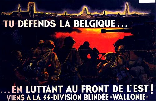 Tu défends la Belgique... en luttant au front de l'Est (You defend Belgium... by fighting on the Eastern Front)