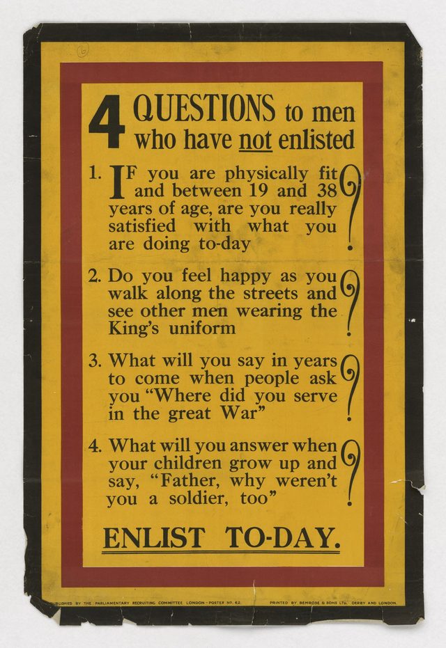 4 Questions to Men Who Have Not Enlisted