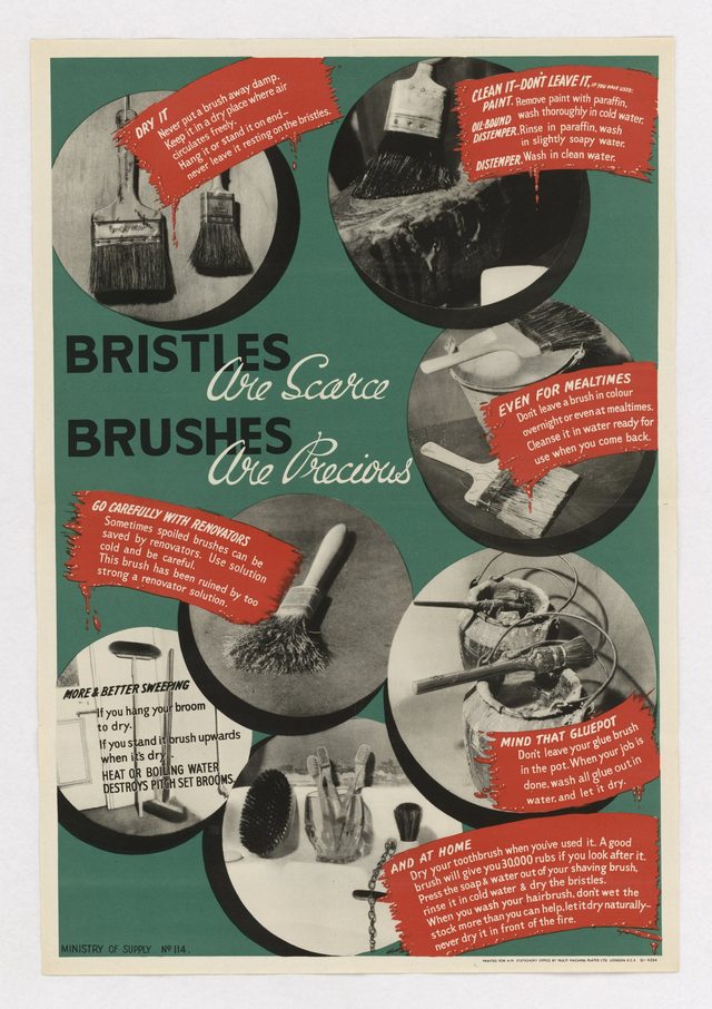 Bristles Are Scarce, Brushes Are Precious (Ministry of Supply No. 114)