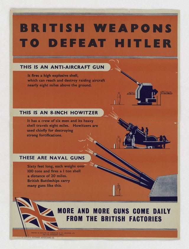 British Weapons to Defeat Hitler: More and More Guns Come Daily from the British Factories