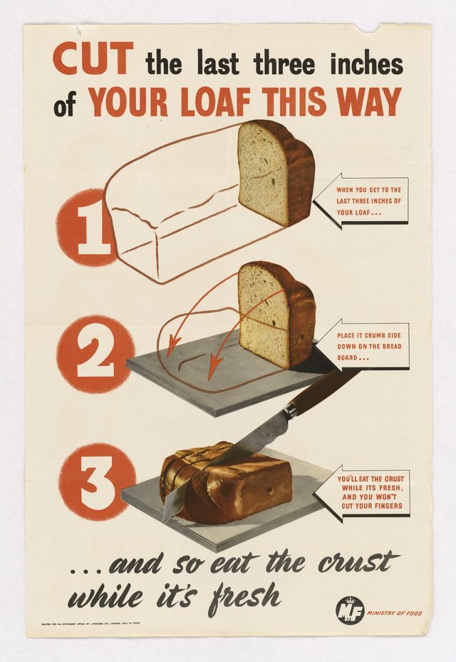 Cut the last three inches of your loaf this way