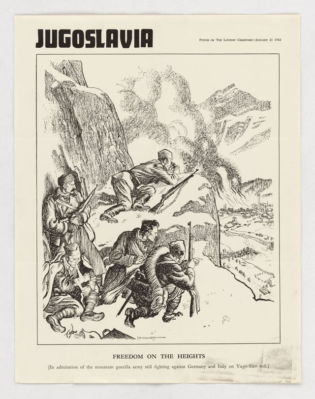 Jugoslavia: Freedom on the Heights (Punch, 21 January 1942)