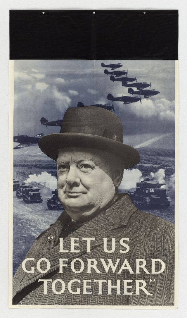 "Let Us Go Forward Together" (Churchill photograph poster)