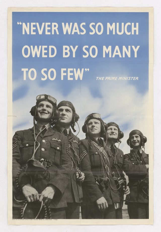 "Never Was So Much Owed by So Many to So Few" (The Prime Minister)