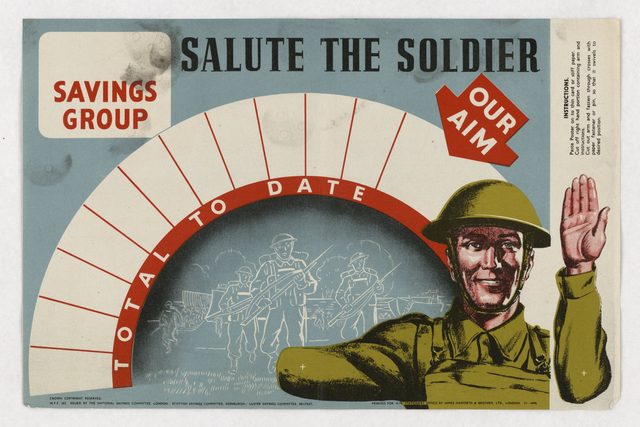 Salute the Soldier - Savings Group (cut-out savings chart)