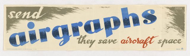 Send airgraphs - they save aircraft space