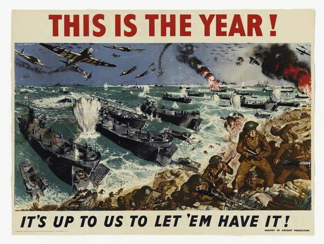 'This is the Year! It's up to us to let 'em have it!' (Ministry of Aircraft Production poster)