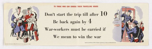To Those Who Can Choose Their Travelling Hours