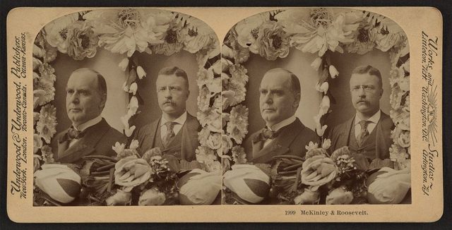 McKinley & Roosevelt (Underwood & Underwood stereograph)