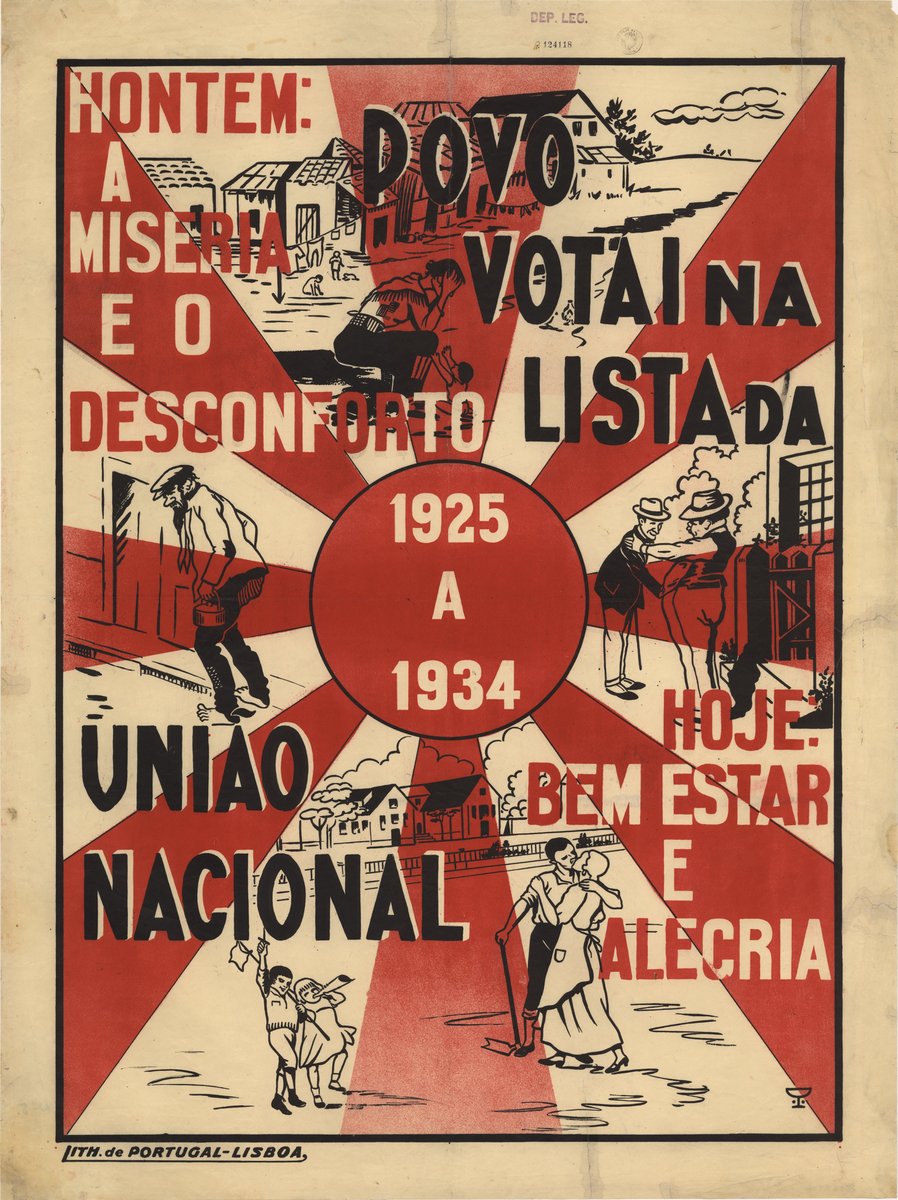 Povo votai na lista da União Nacional: hontem a miséria, hoje bem estar e alegria (People, vote for the União Nacional list)