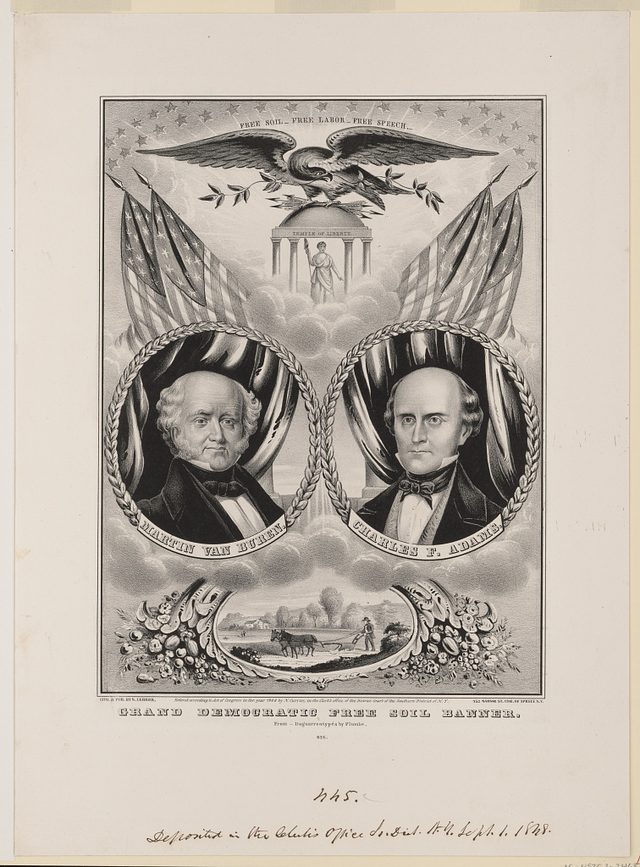 Grand Democratic Free Soil Banner (Currier, Van Buren and Adams), 1848