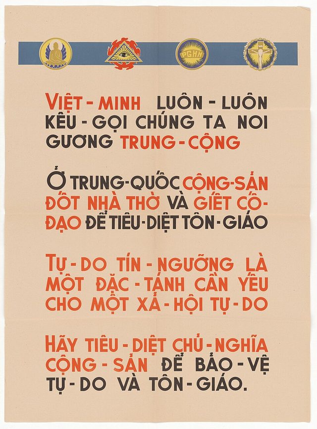 Việt-Minh luôn-luôn kêu-gọi chúng ta noi gương Trung-Cộng (The Vietminh Are Against Religion)