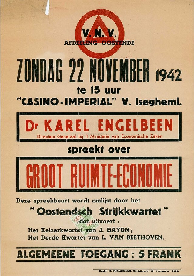 Groot Ruimte-Economie (VNV lecture poster, Ostend)