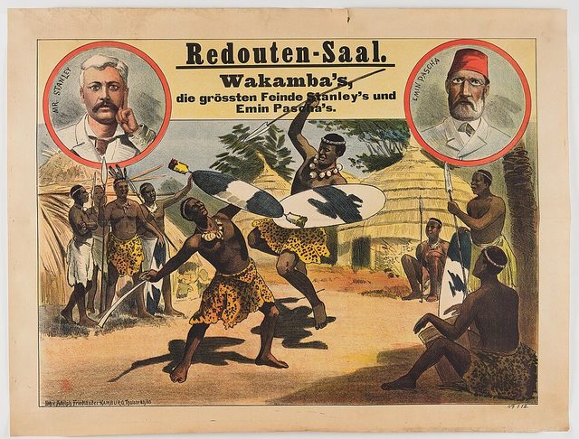 Wakamba's: die größten Feinde Stanley's und Emin Pascha's (show poster, c. 1890)