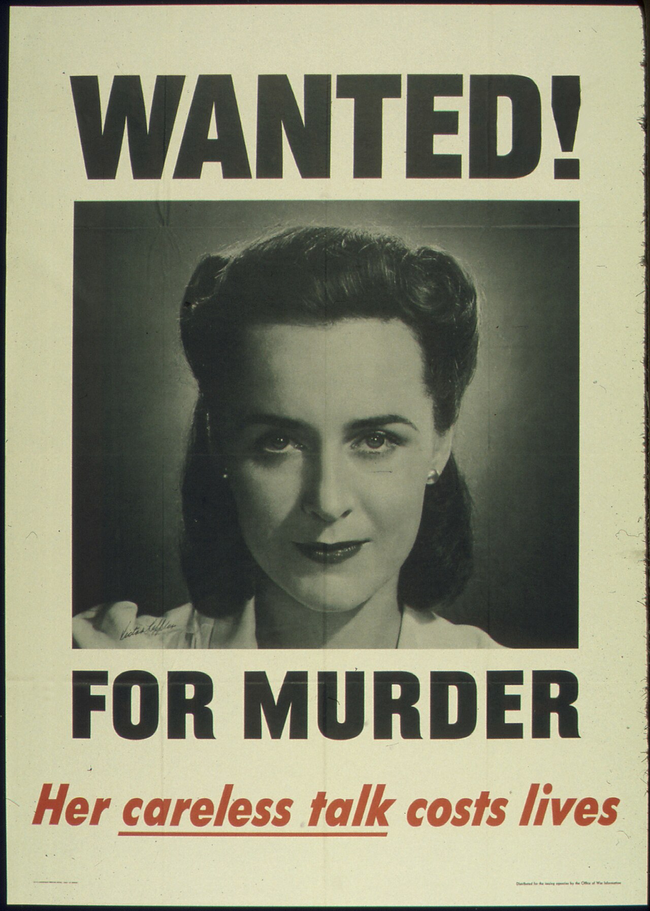 Wanted! For Murder: Her Careless Talk Costs Lives (1942)