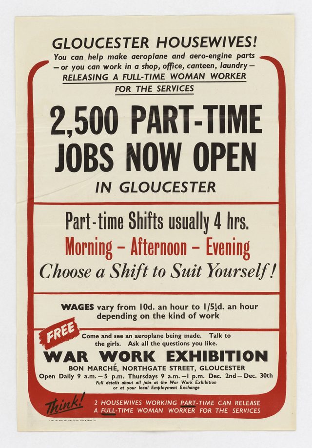 War Work Exhibition (Gloucester Housewives! 2,500 Part-Time Jobs Now Open)