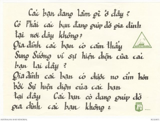 Các bạn đang làm gì ở đây? (What Are You Doing Here?), leaflet ATF-041-70