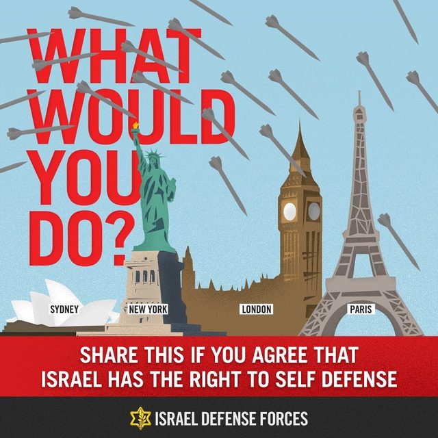 'What would you do?' Israel Defense Forces infographic