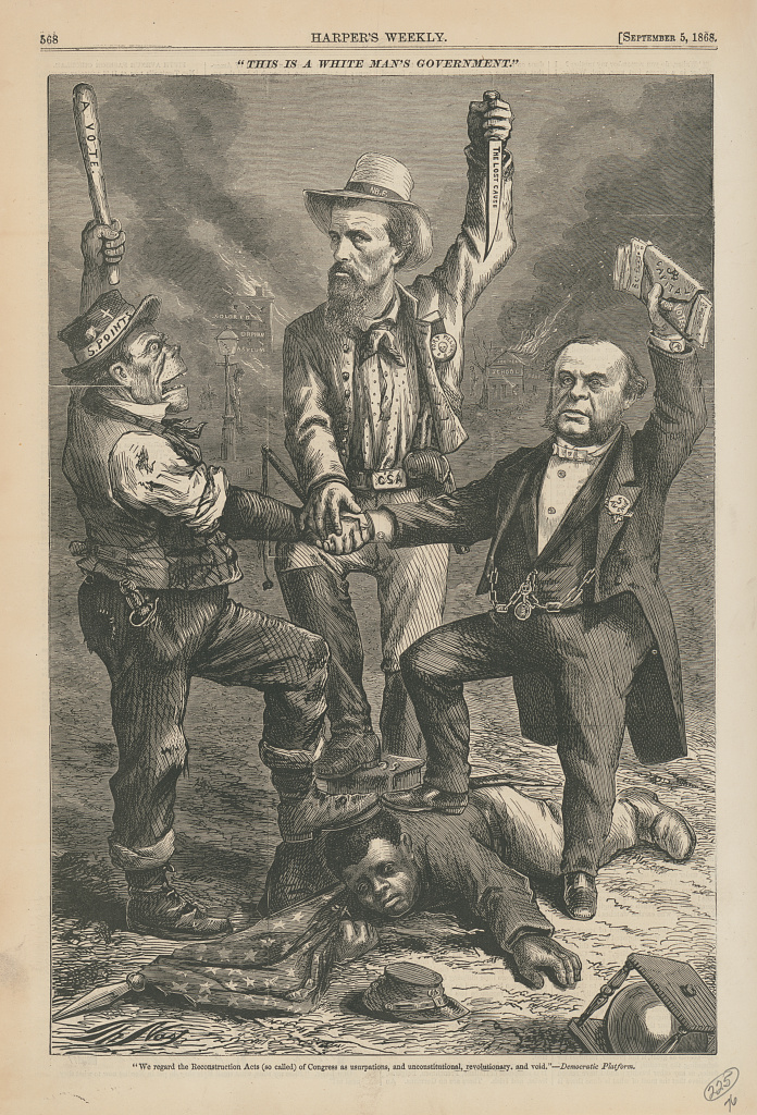 This Is a White Man's Government, Harper's Weekly, 5 September 1868