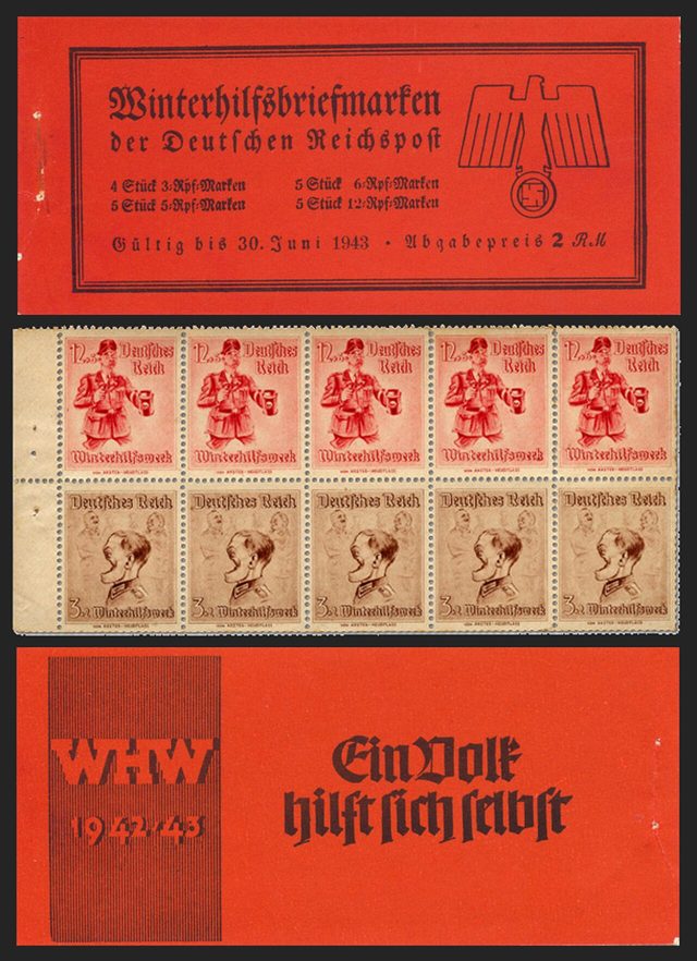 Forged Winterhilfswerk stamp booklet (British black propaganda for Germany)